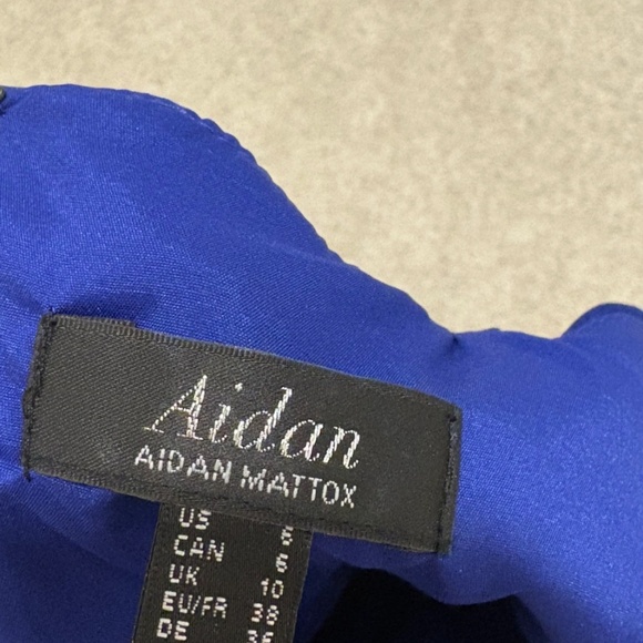 Cobalt Blue Midi Dress - Aidan Mattox - Picture 6 of 6